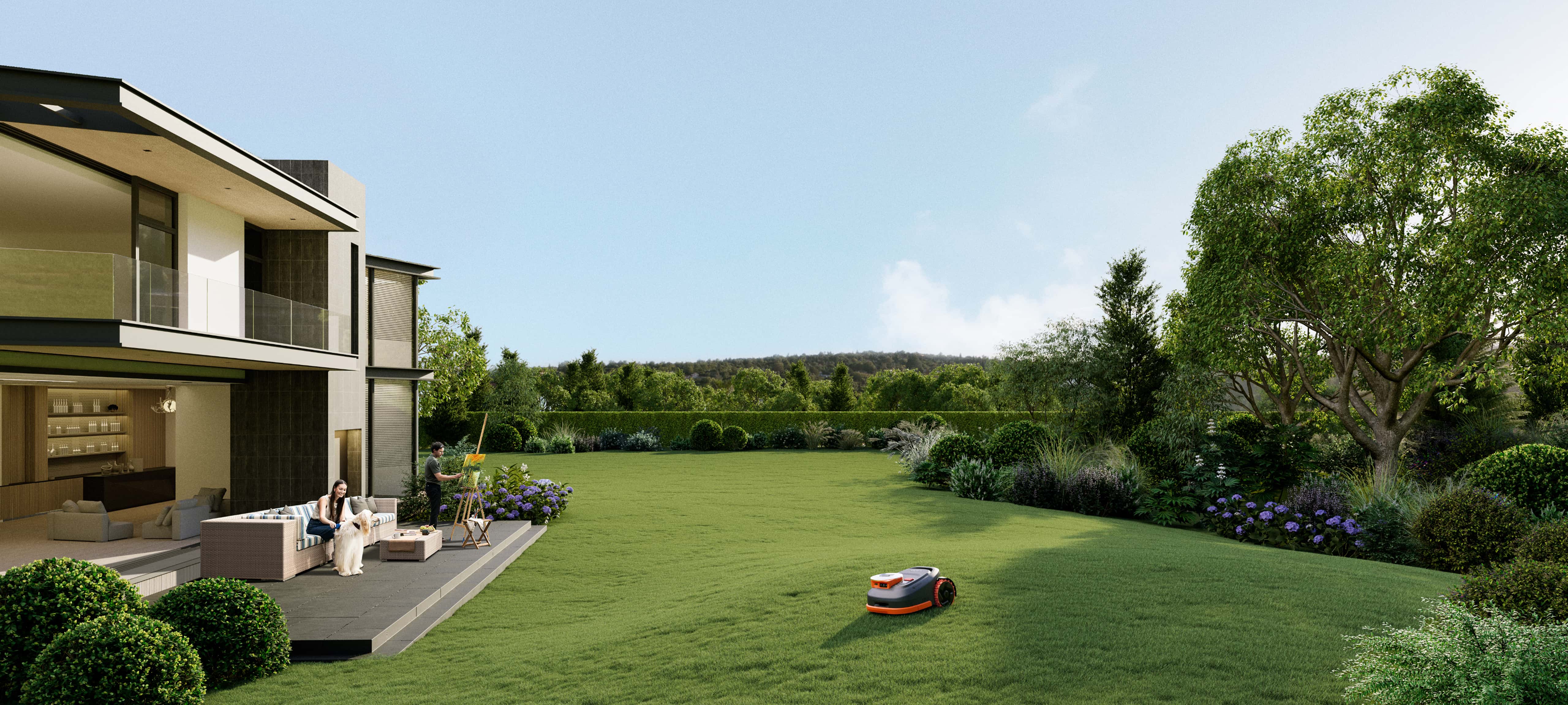 Installation robot tondeuse