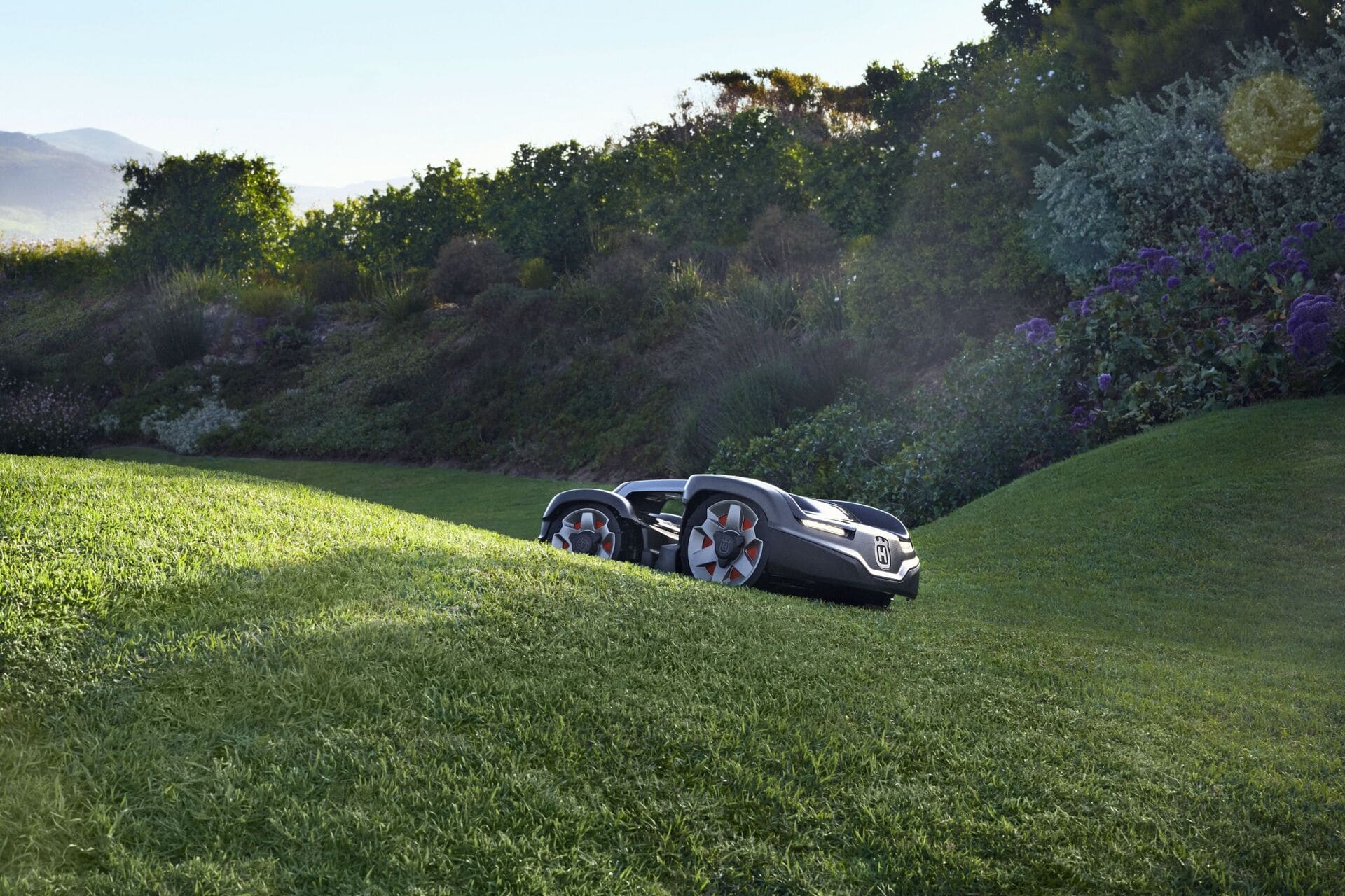 Robot tondeuse terrain en pente